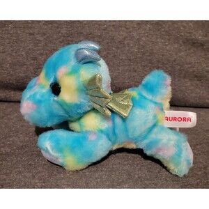 Aurora Bright Fancies 7" Sprinkles Dragon Blue Plush Stuffed Animal